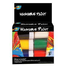 El último estilo Kids Art Washable 6 colores fijó la pintura acrílica